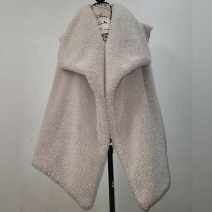 BB Dakota Cream Teddy Open-Front Jacket